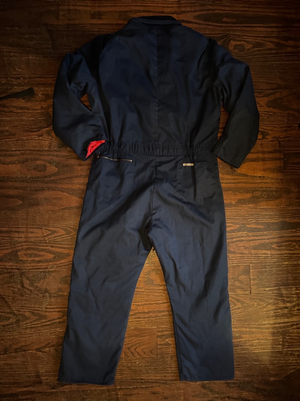 Vintage Walls Blizzard-Pruf Blue Jumpsuit with Red Lining and Corduroy Collar XL - Picture 13 of 13